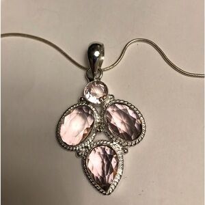 Kunzite Stamped 925 Sterling Silver Necklace